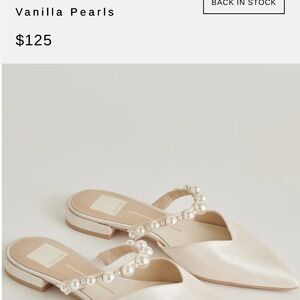 Dolce Vita Cream Pearl Embellished Flats
